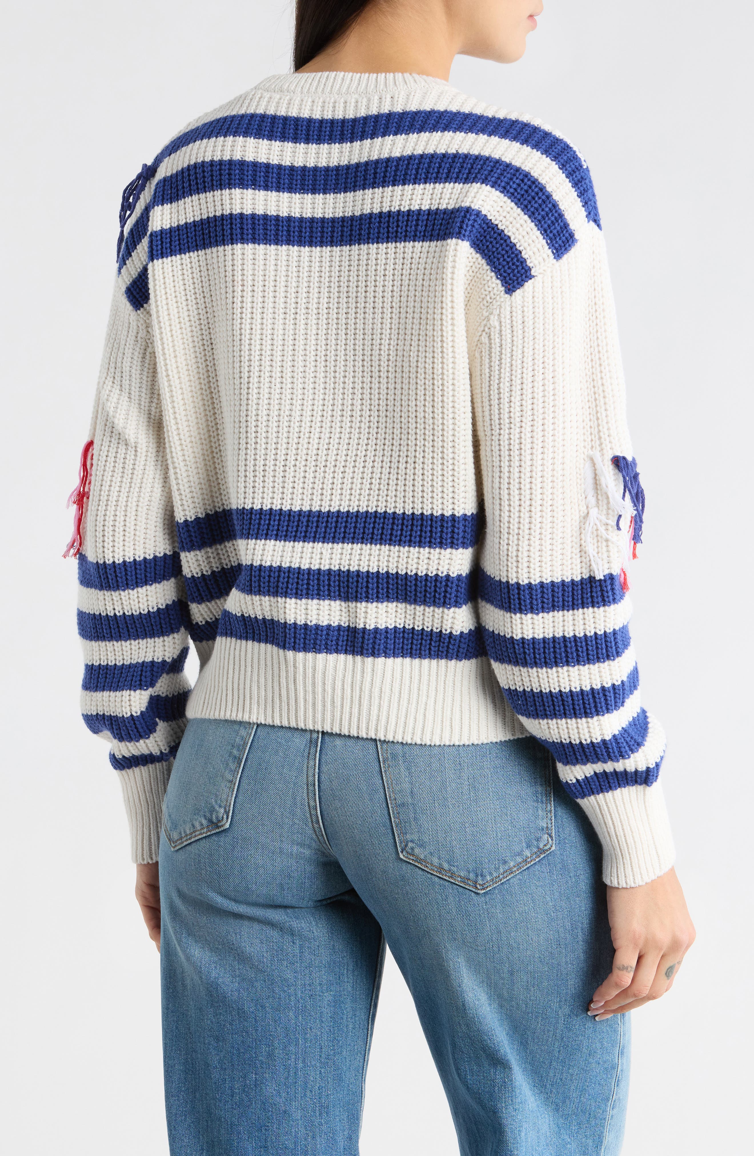 Thin Gauge Graphic Crewneck Sweater - image 2