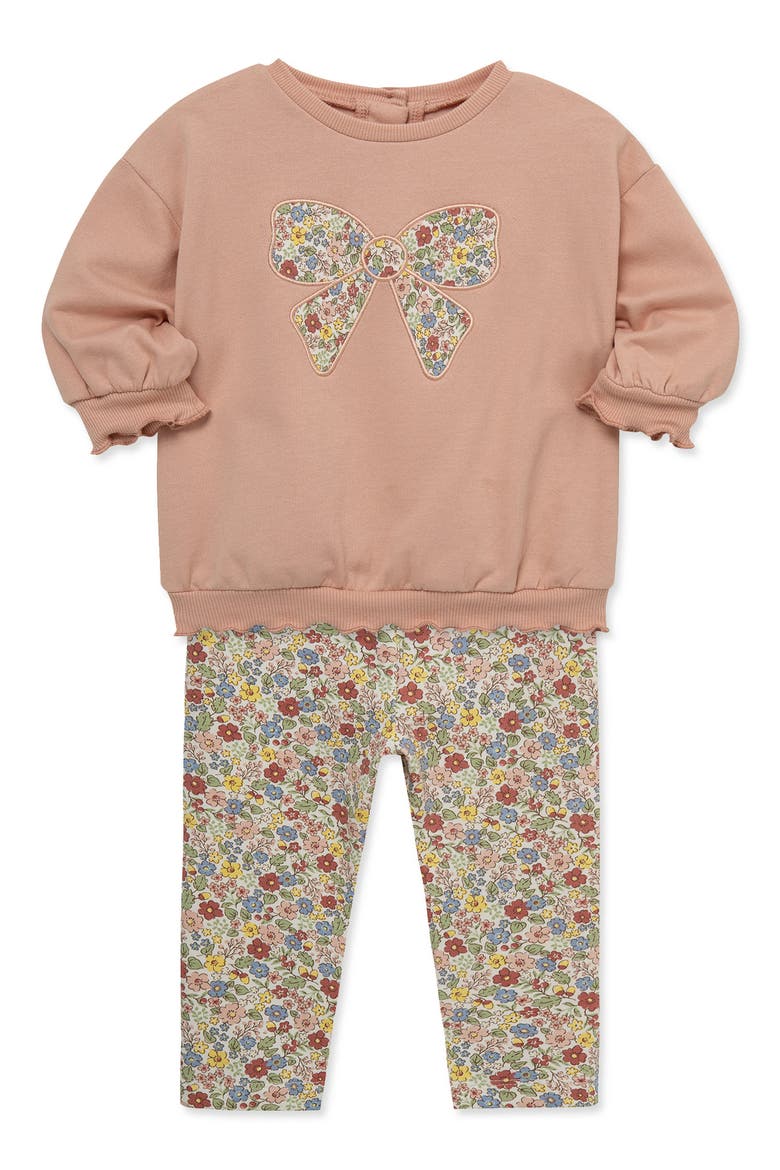 Kids' Bow 2-Piece Sweatshirt & Leggings Set, Alternate, color, FLORAL