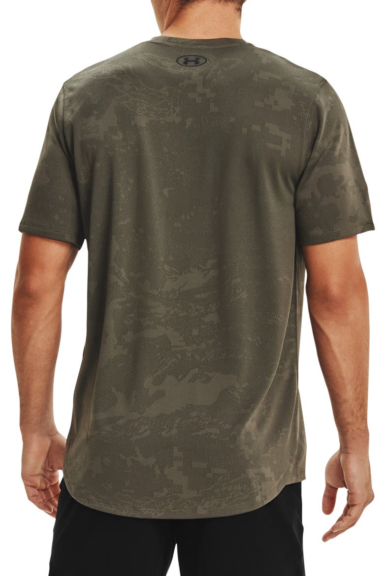 Men's Training Vent Camo Performance T-Shirt, Alternate, color, VICTORY GREEN/ BLACK