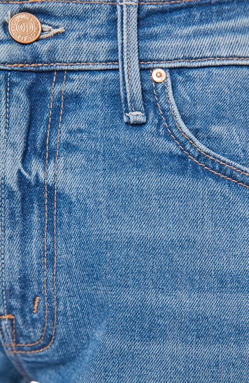 Mother The Outsider Sneak Bootcut Jeans In Blue
