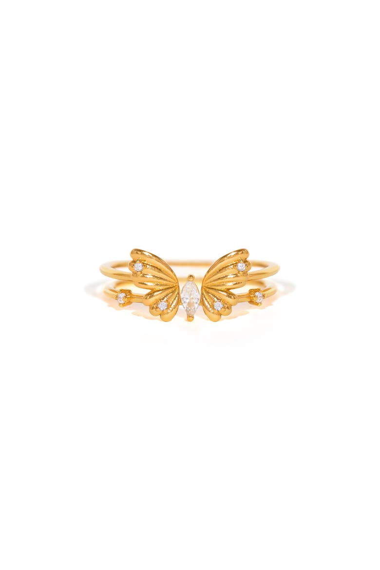 Perfect Fit Butterfly Ring Set, Main, color, GOLD
