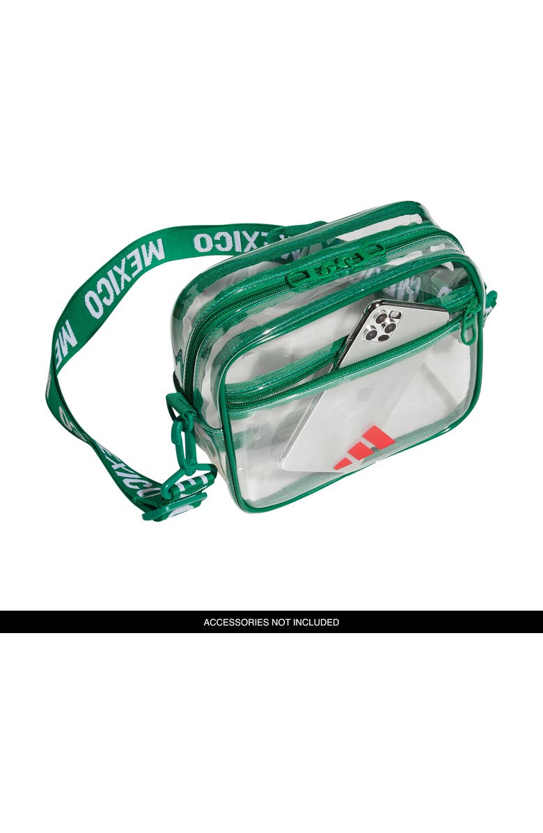 adidas Originals Mexico Clear Crossbody Bag, Alternate, color,