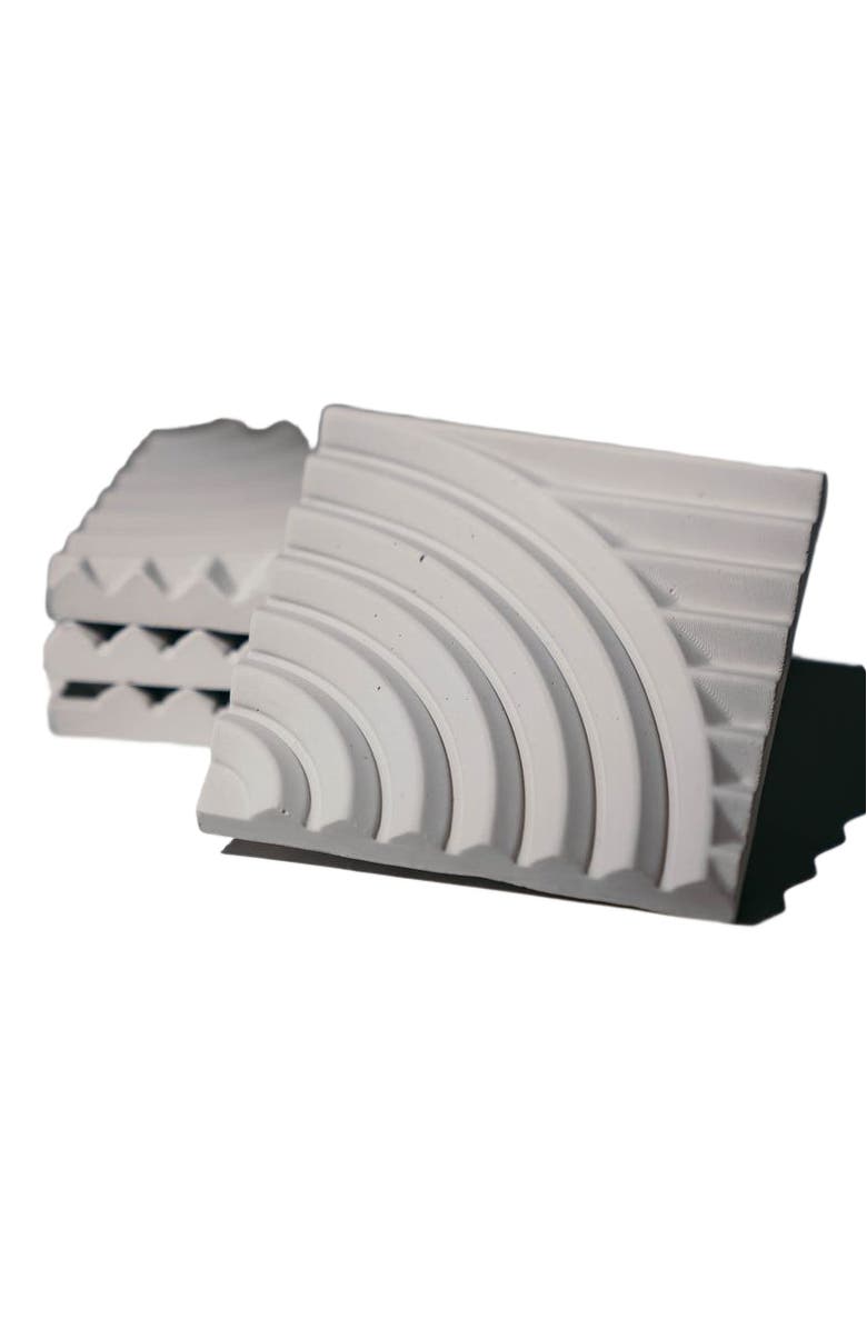 Postmodernform Concrete Coaster - set of 4, Alternate, color, Natural Concrete Gray