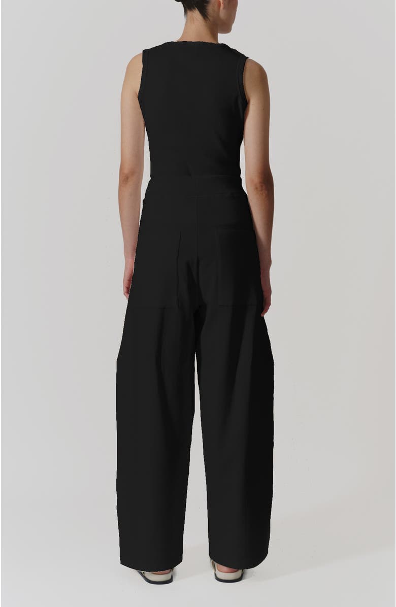 De Loreta Nata Rib Crewneck Tank, Alternate, color, Black