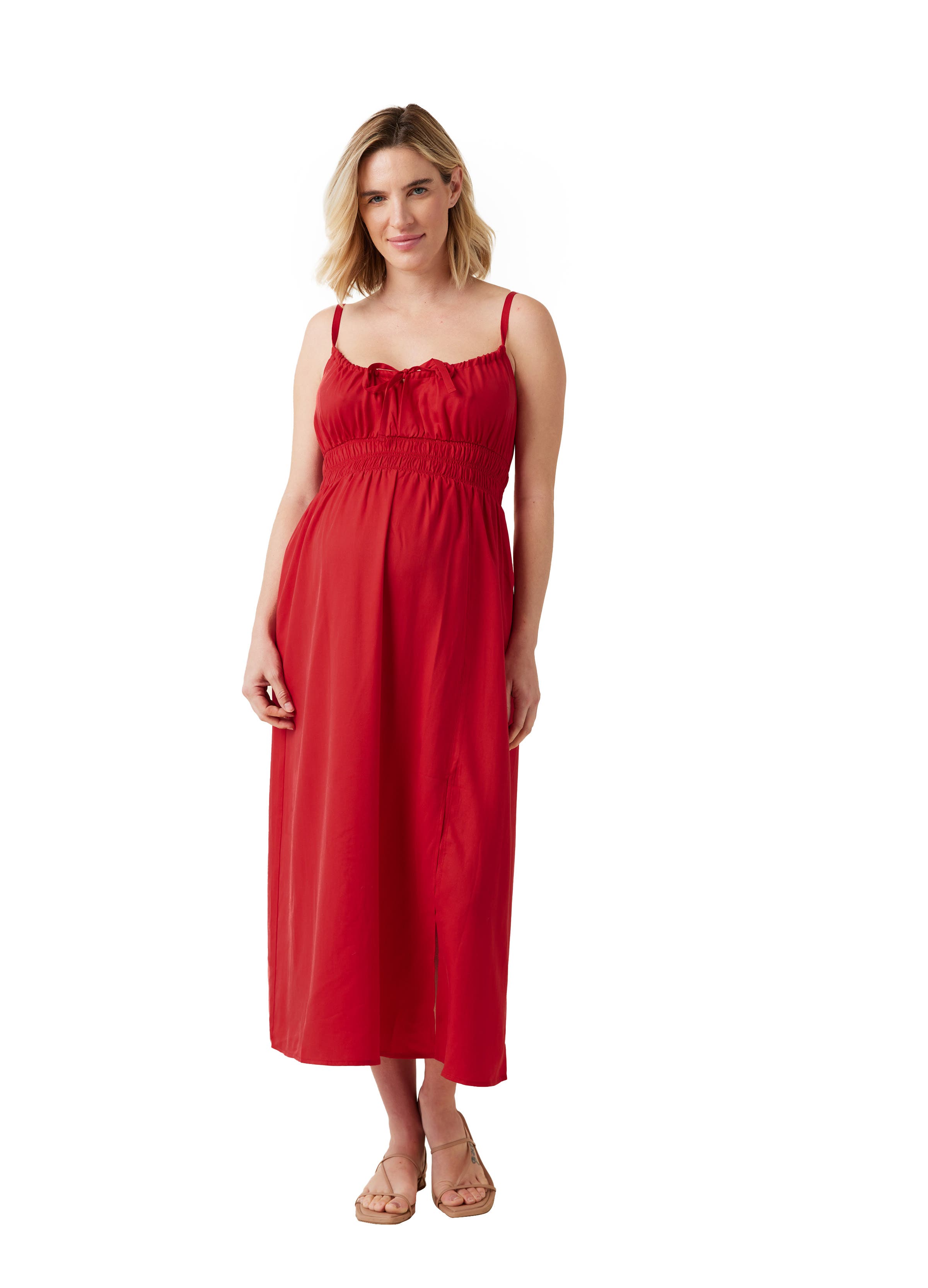 Maternity Midi Strappy Dress