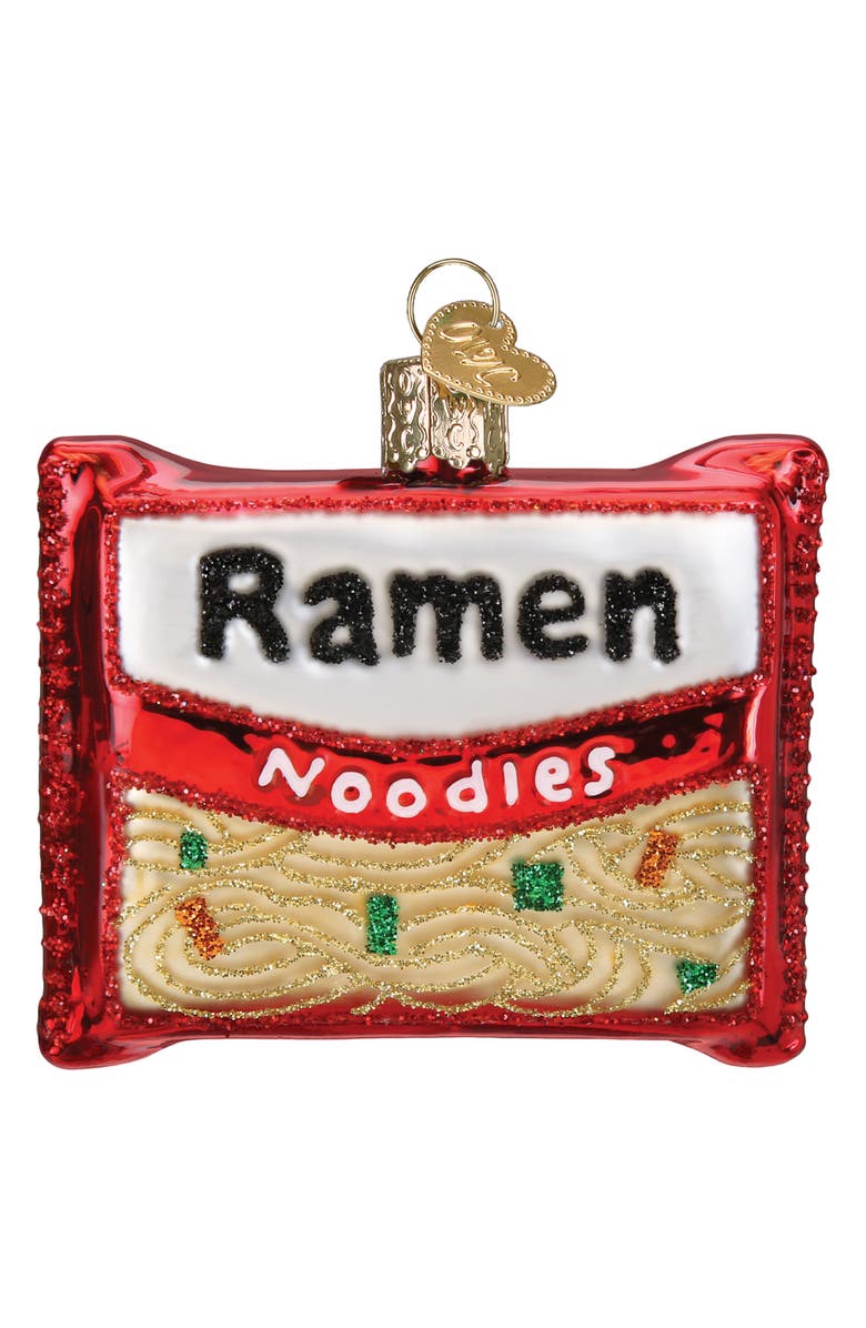 Old World Christmas Ramen Noodles Ornament, Main, color, Red/ White/ Gold