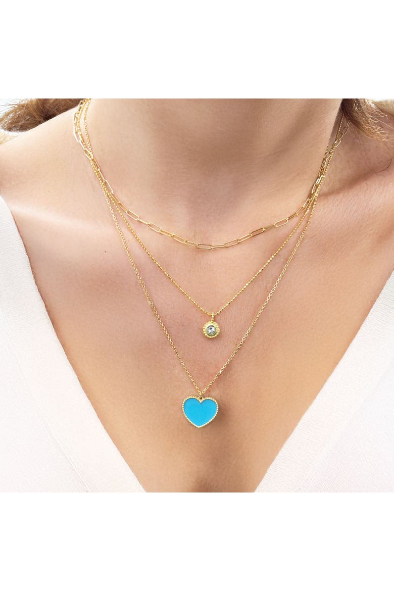 Aquamarine Beaded Bezel Necklace, Alternate, color, Aquamarine