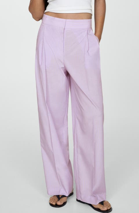Pinstripe Wide Leg Pants