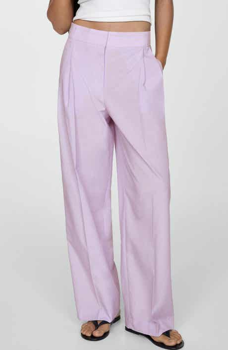 MANGO Pinstripe Wide Leg Pants