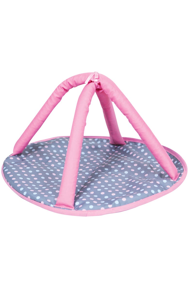16 Inch Baby Doll Playset, Pink Blue Polka Dot, Umbrella Stroller, Handbag, Alternate, color, Multicolored