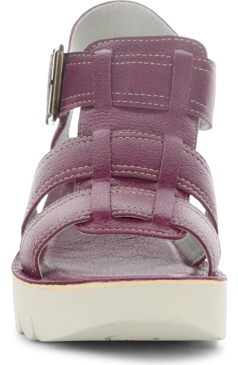 Fly London Yudd Platform Wedge Sandal, Alternate, color, Berry