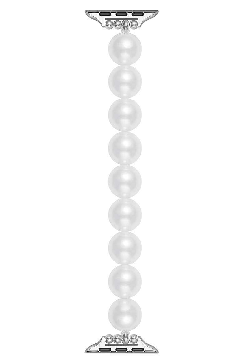 Violet Pearl Apple Watch® Bracelet Watchband, Main, color, WHITE