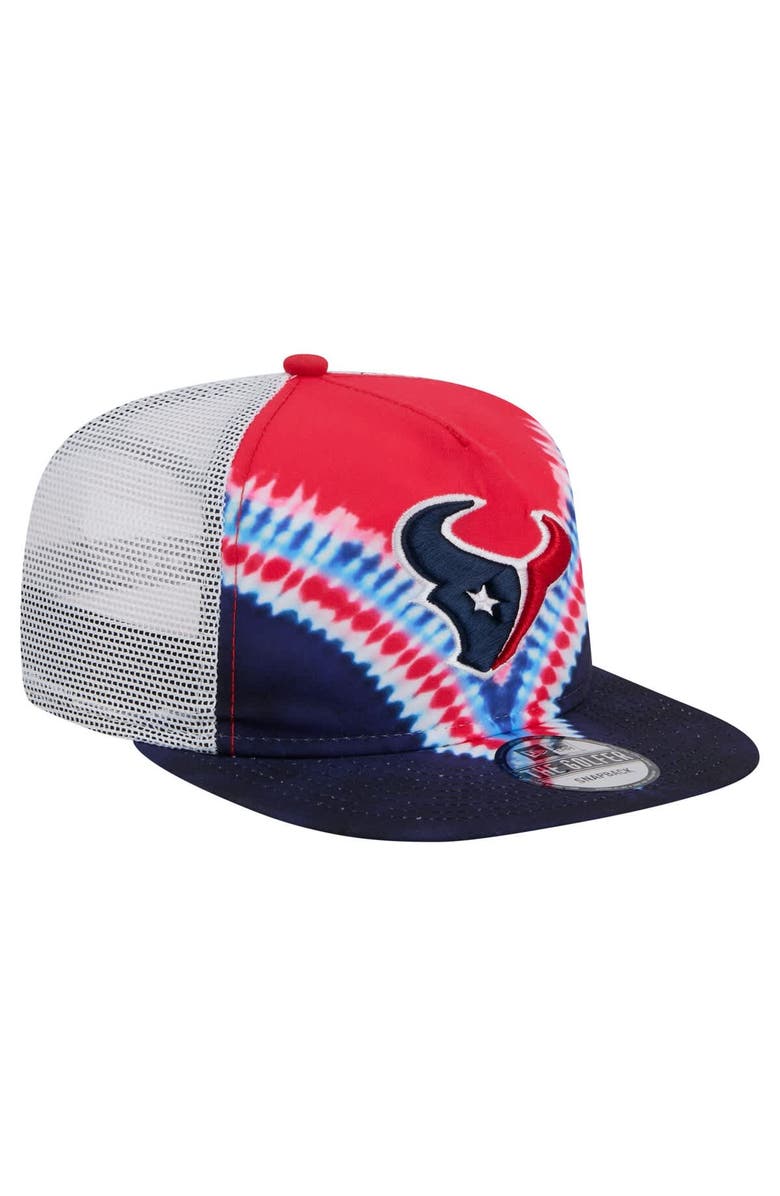 New Era Men's New Era Red/Navy Houston Texans Throwback Dye Golfer Snapback Hat, Alternate, color, Red