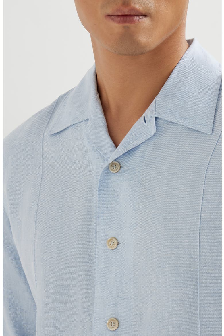 Shirt with Crête details, Alternate, color, Azure