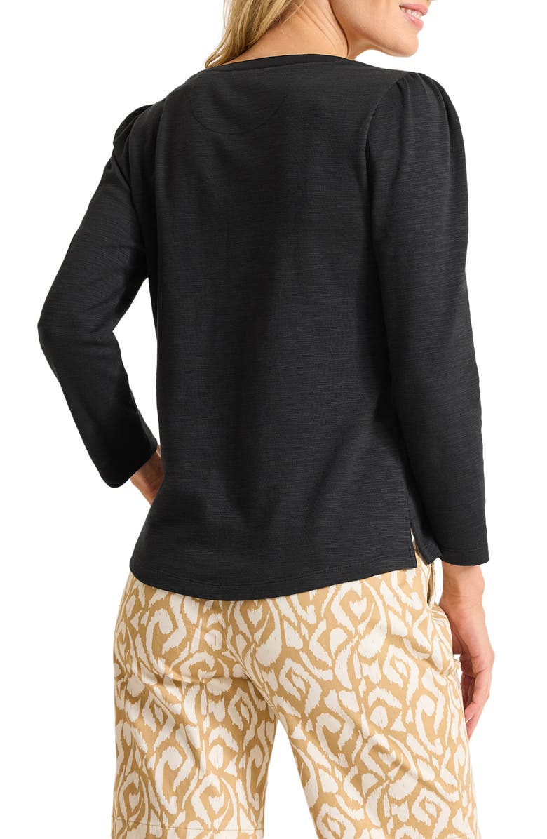 Tommy Bahama Ashby Stretch Cotton Slub Henley Top, Alternate, color, Black