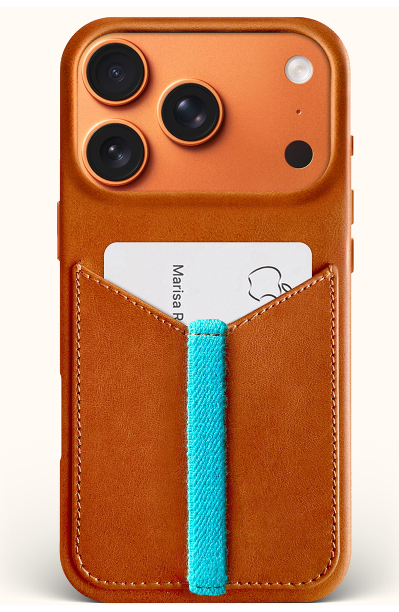Bluebonnet Leather iPhone 17 Pro Max Wallet Case, Main, color, Saddle Tan