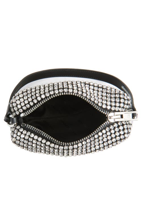 Alexander Wang Medium Heiress Crystal & Leather Handbag In White