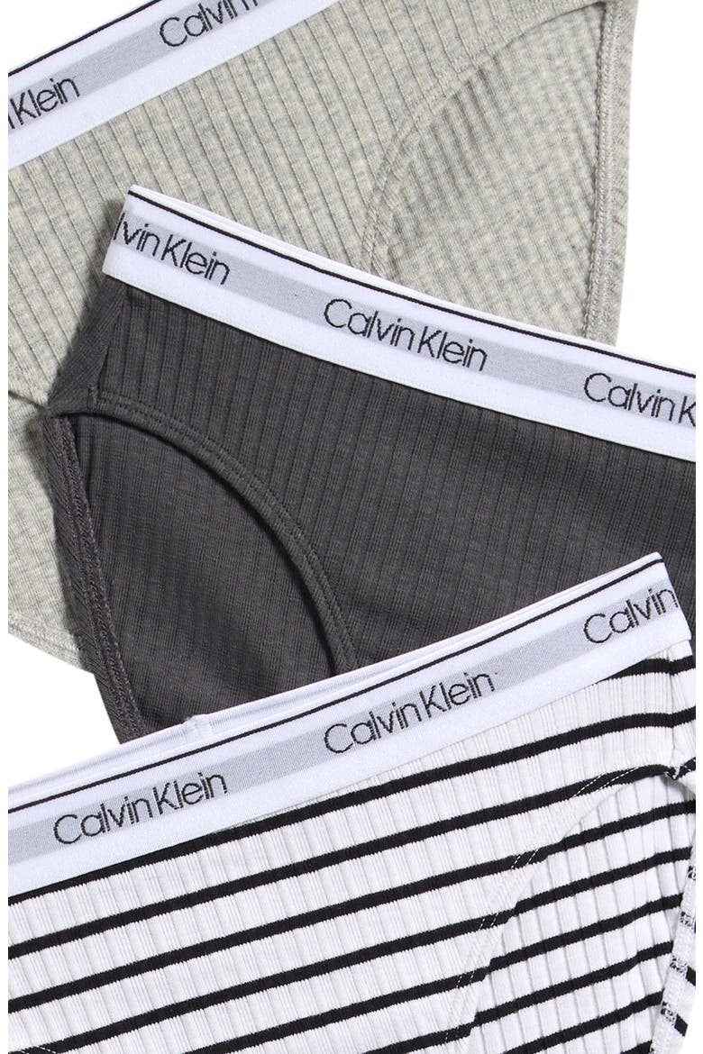 Kids' 3-Pack Cotton Rib Panties, Alternate, color, BLACK COURT STRIPE