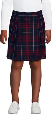 Lands' End School Uniform Girls Plaid Skort Top of Knee