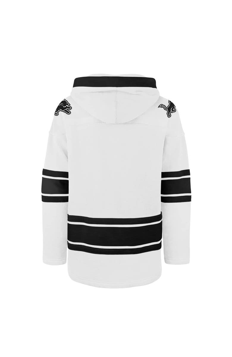 '47 Men's '47 White Detroit Lions After Image Superior Lacer Pullover Hoodie, Alternate, color, White