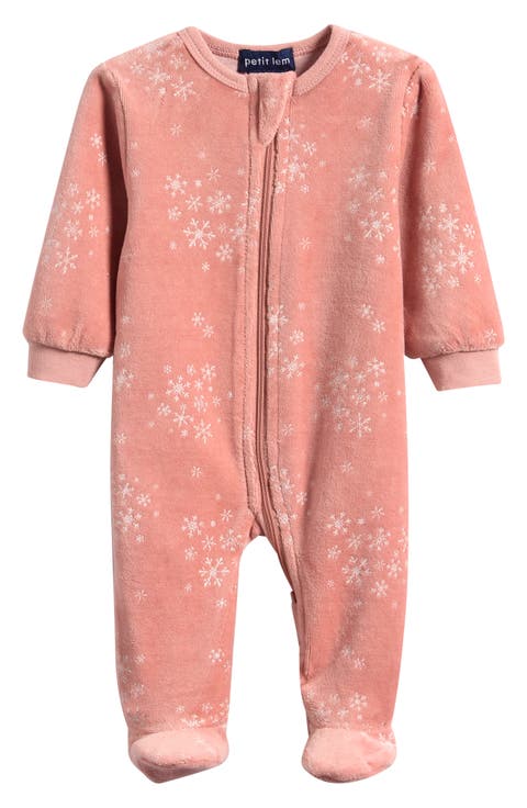 Velour Footed One-Piece Pajamas (Baby)