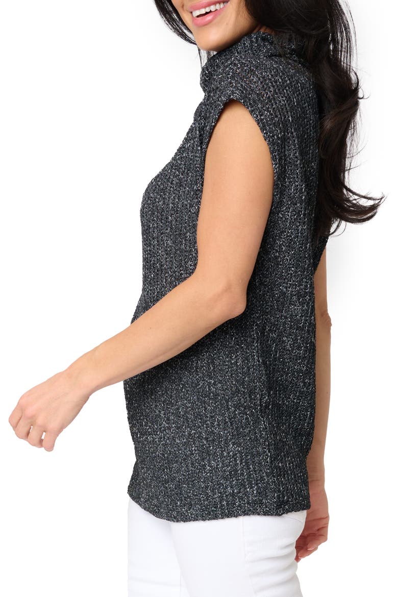 Funnel Neck Sweater, Alternate, color, BLACK