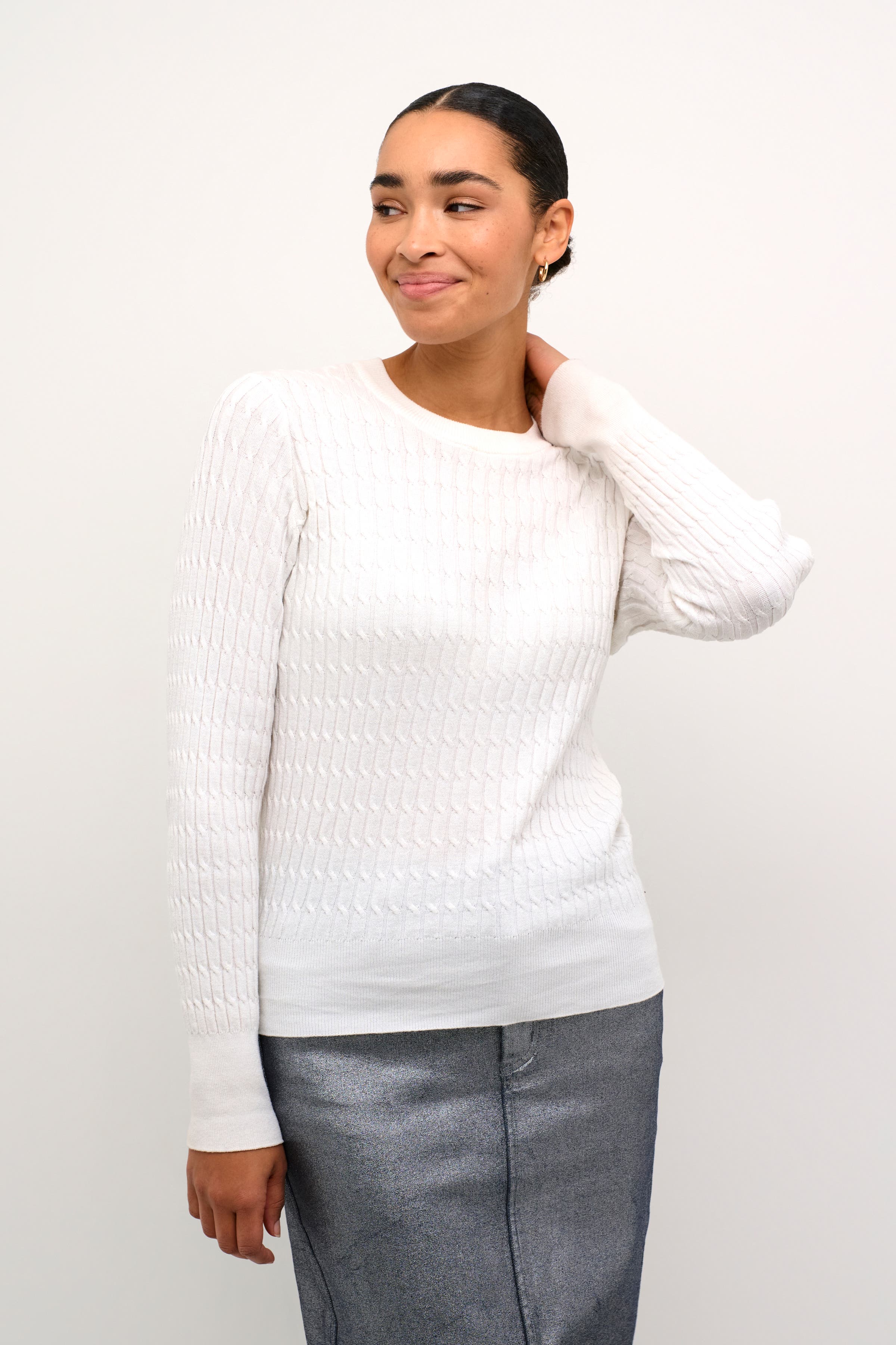 KAsilla Cable Knit Regular Fit Pullover