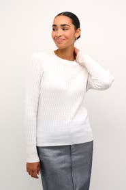 Kaffe KAsilla Cable Knit Regular Fit Pullover