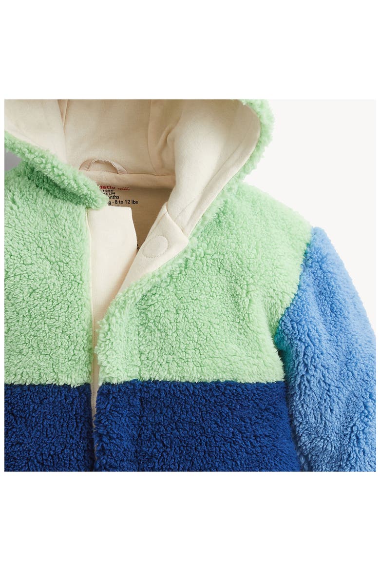 Kids' Colorblocked High-Pile Fleece Jacket, Alternate, color, BLUE/ GREEN MULTI