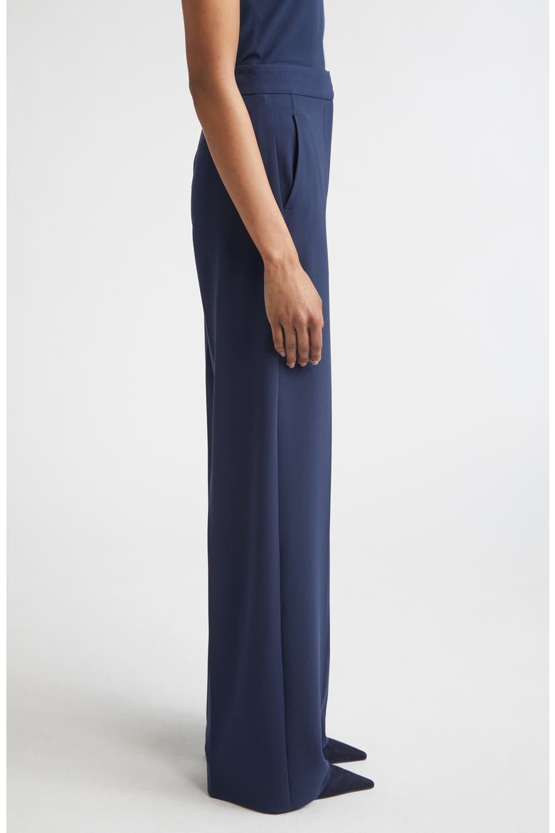 Lydia Pleated Lightweight Stretch Cady Pants, Alternate, color, MIDNIGHT