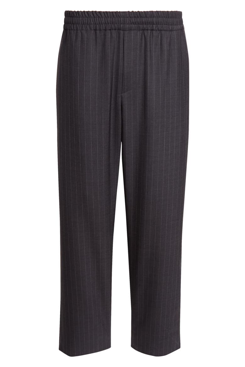 Trevor Pinstripe Wool Trousers, Alternate, color, IRON GREY STRIPE