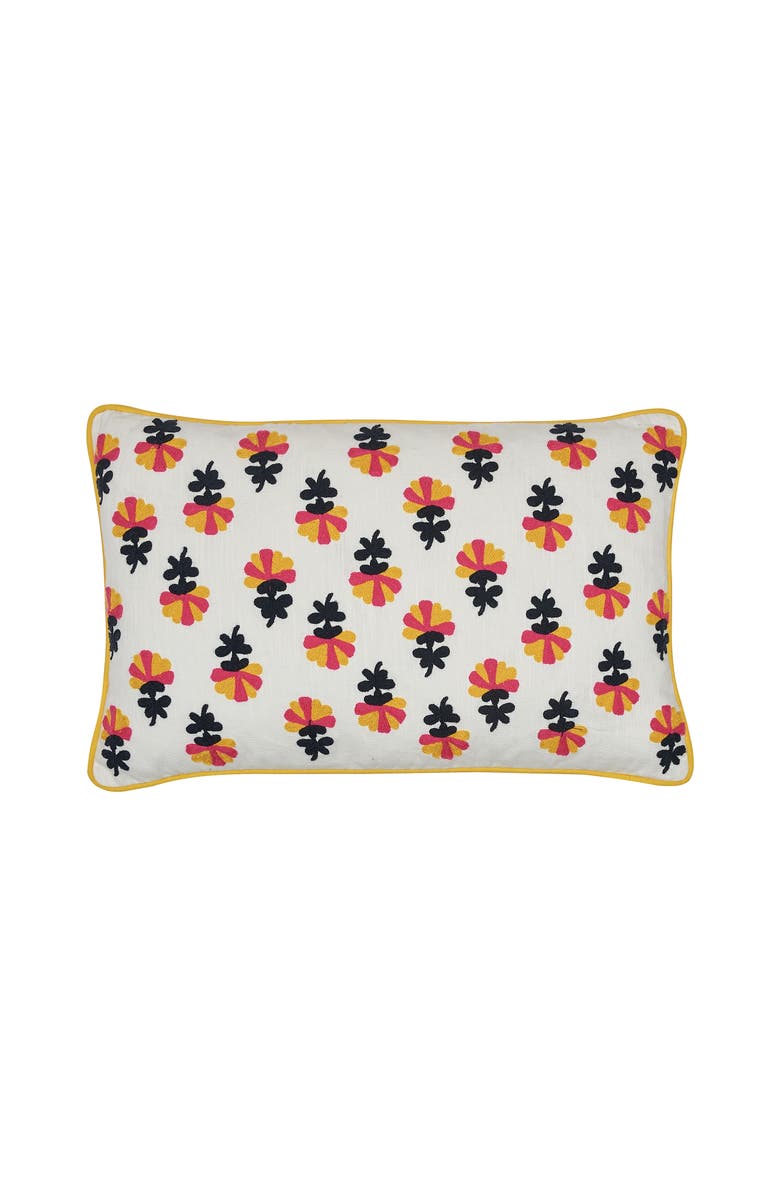 carol
frank Addy Boho Floral White Multicolor Cotton Decor Accent Throw Pillow, Main, color, Blue