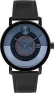 Movado Bold Evolution 2.0 Leather Strap Watch, 40mm