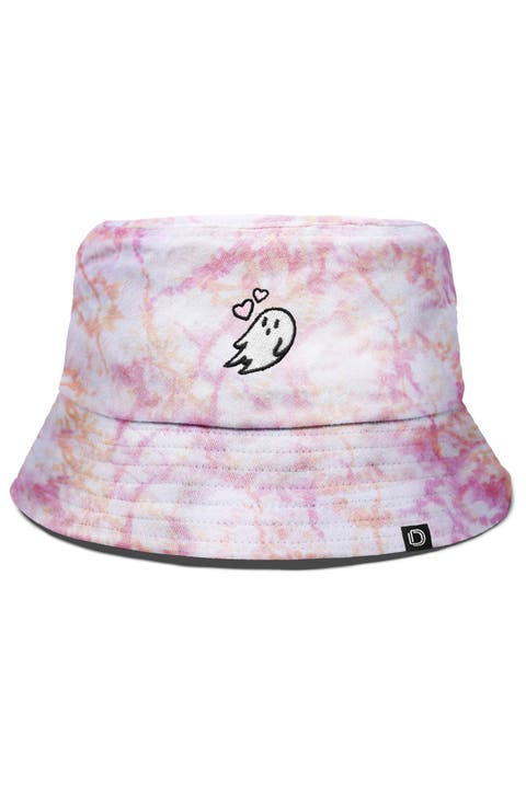 Womens Heartly Ghost Cotton Bucket Hat