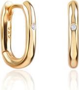 Mazin Jewels Simple Lock Huggies