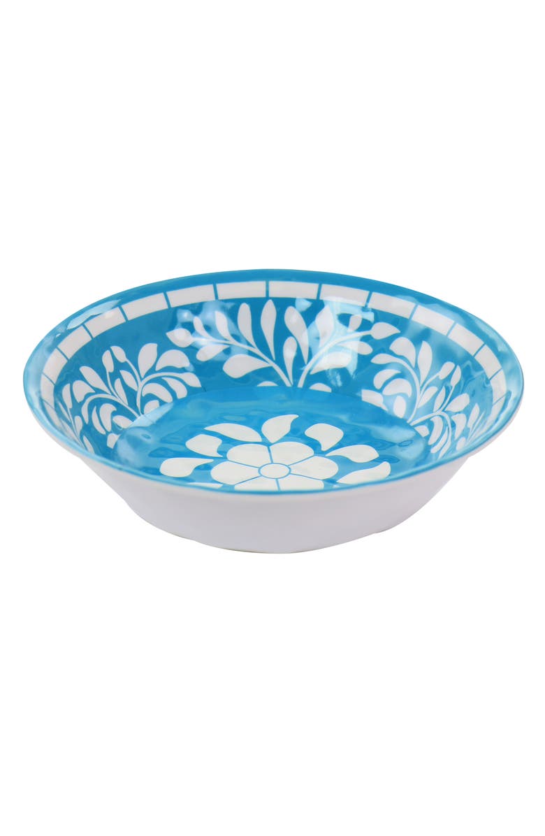 Elama Telly 12 Piece Melamine Dinnerware Set, Alternate, color, Blue