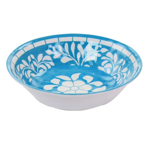 Elama Telly 12 Piece Melamine Dinnerware Set In Blue