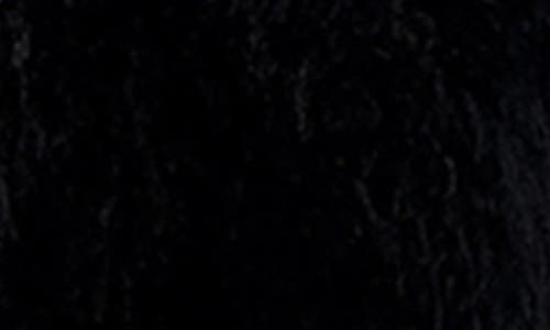 Karl Lagerfeld Paris Shaggy Studded Faux Fur Bomber Jacket In Black