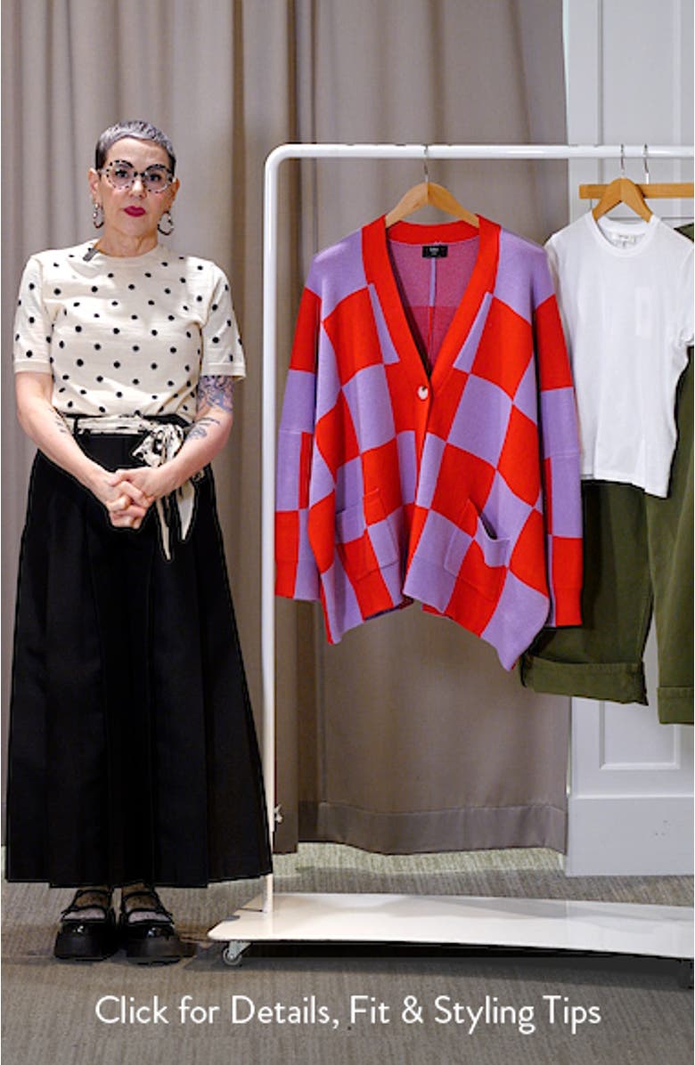 Love You Oversize Checkered Cardigan, sales video thumbnail