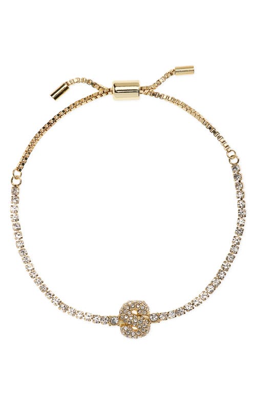 Baublebar Initial Tennis Slider Bracelet In Gold S