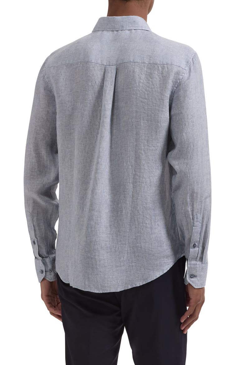 Jasper Linen Button-Up Shirt, Alternate, color, ETHER