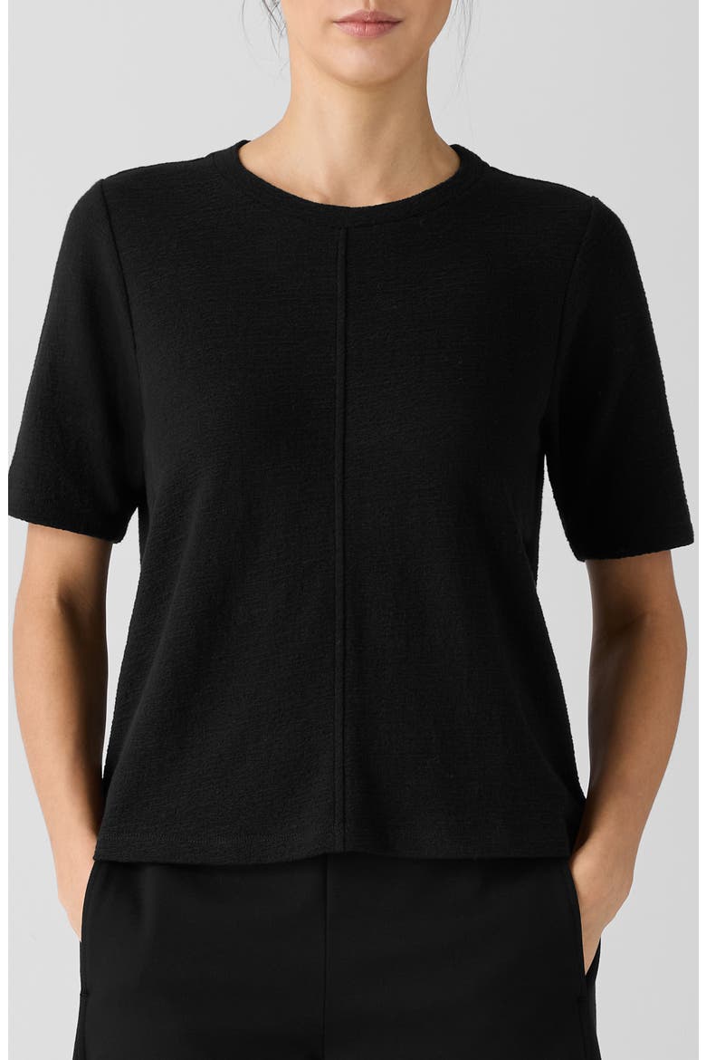 Crewneck Short Sleeve T-Shirt, Main, color, BLACK