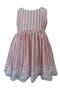 Kids' Stripe Lace Trim Party Dress