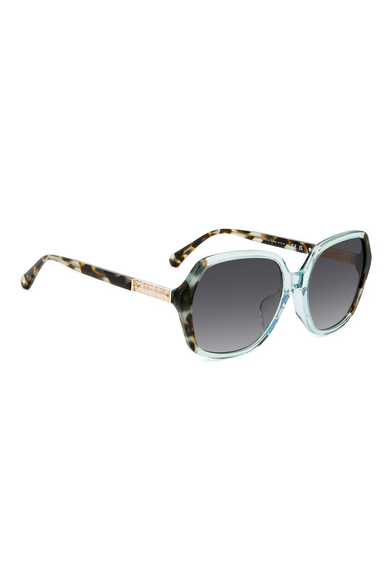 ellery 57mm square sunglasses, Alternate, color, BLUE