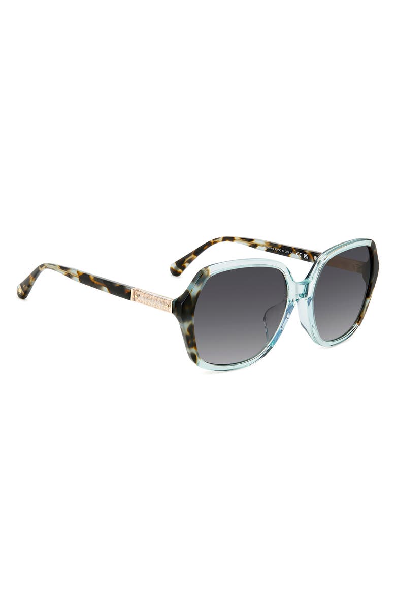 Kate Spade New York ellery 57mm square sunglasses, Alternate, color, Blue