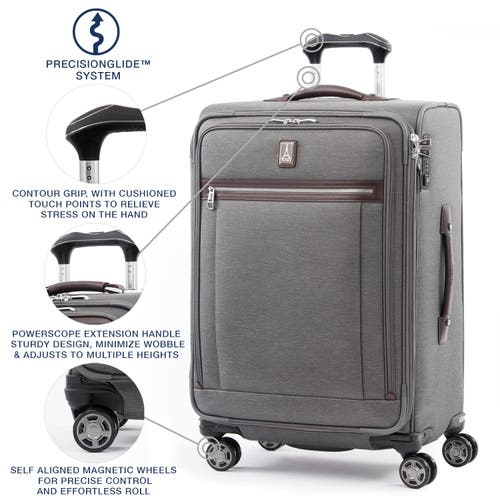 Travelpro Platinum Elite Softside Expandable Medium 25-inch Checked Luggage In Vintage Grey