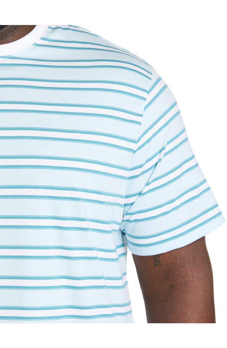 Harbor Bay by DXL Big & Tall Moisture-Wicking Striped T-Shirt V3, Alternate, color, Adriatic Blue