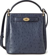 Mulberry Islington Ostrich Embossed Leather Bucket Bag