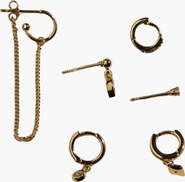 Nickel & Suede Dainty Earrings Set