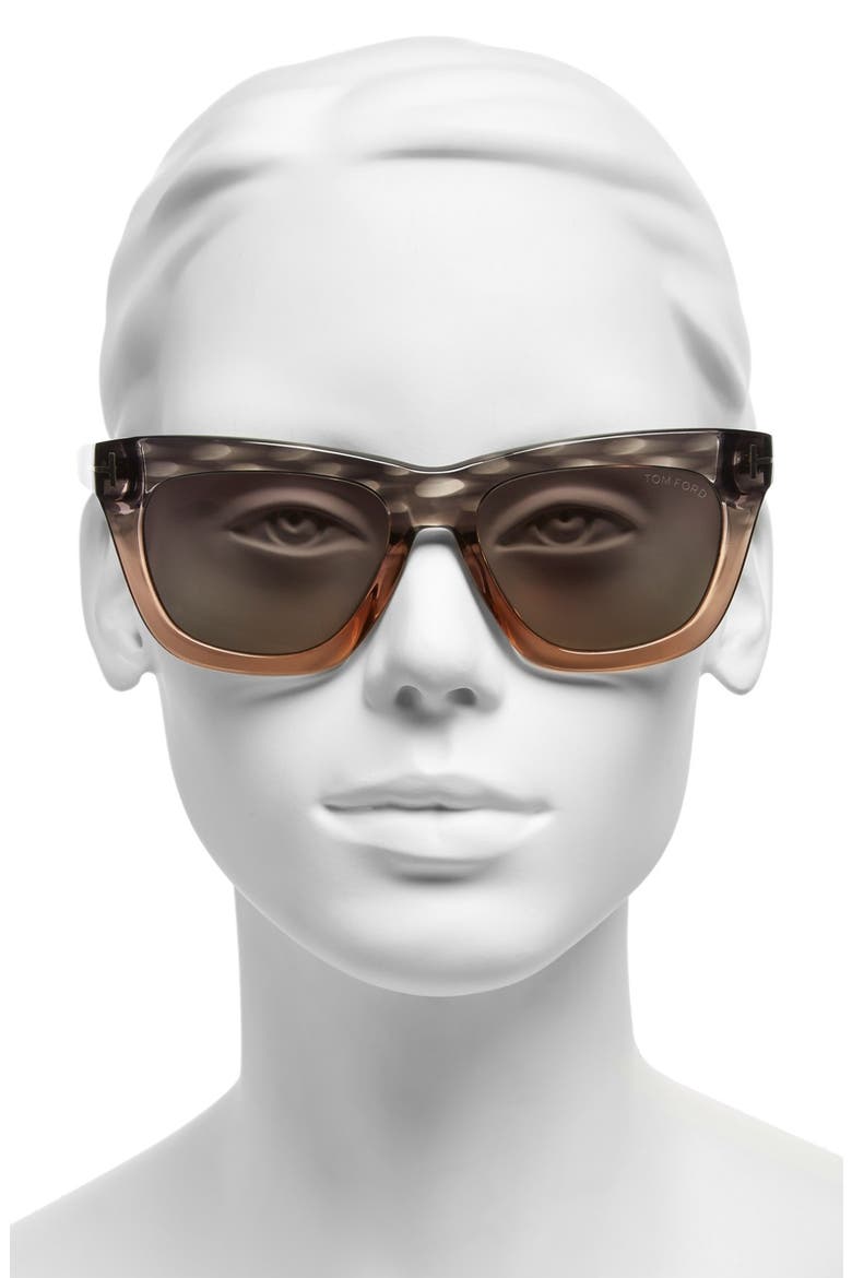 'Celina' 55mm Polarized Sunglasses, Alternate, color, GREY TO PEACH/ POLARIZED GREY